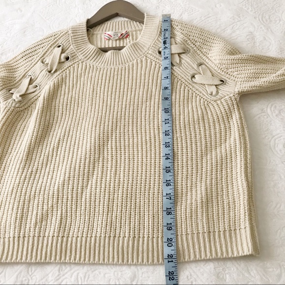 Grommet Lace Up Shoulder Sweater - Picture 6 of 8